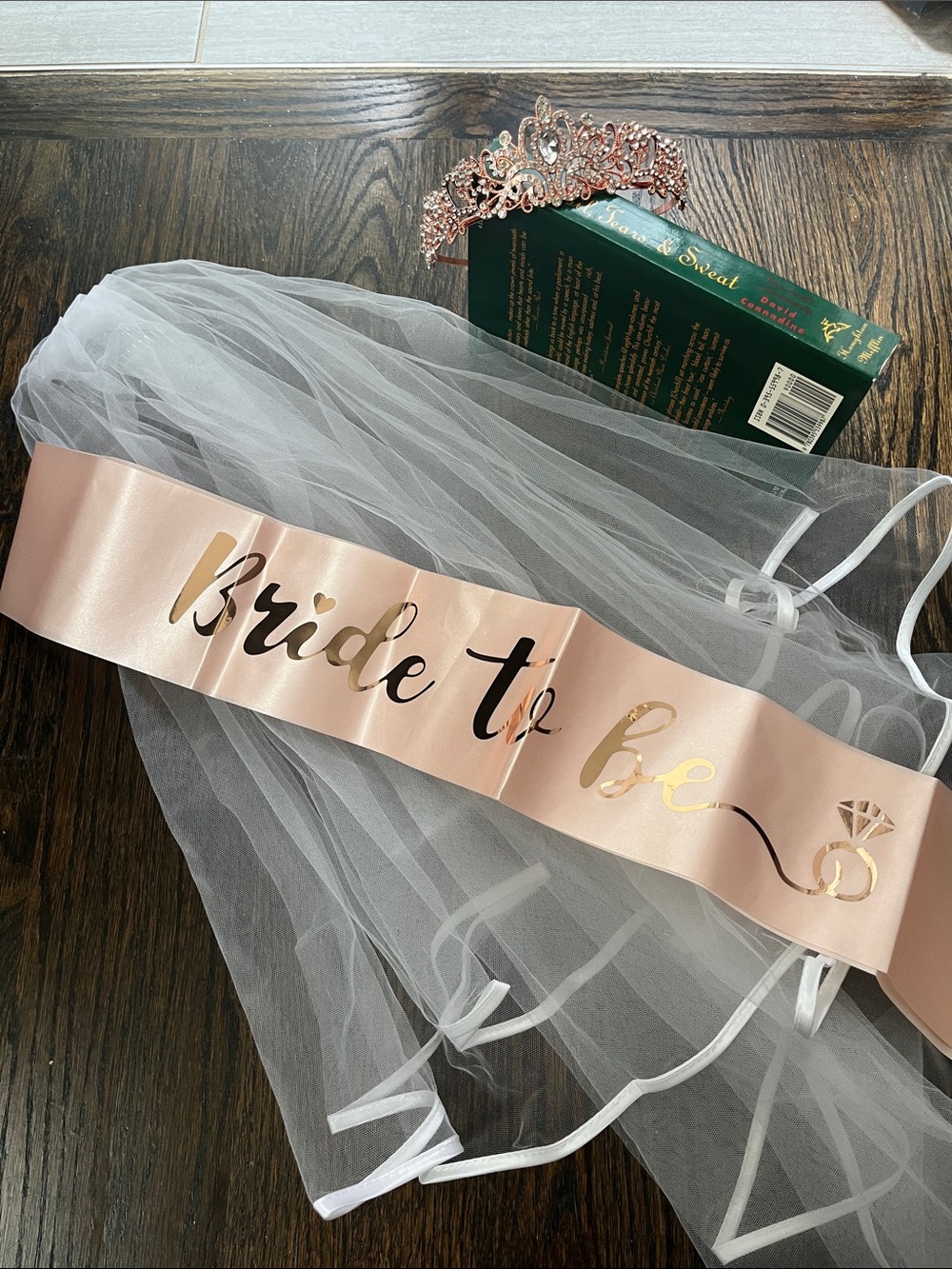 Bride to Be Veil, Sash, and Tiara Bridal Shower, Bachelorette Party
